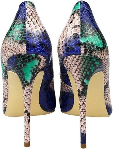 Snake Printing Women High Heels Fashion Party Wedding Sexy Pumps Shoes LD013