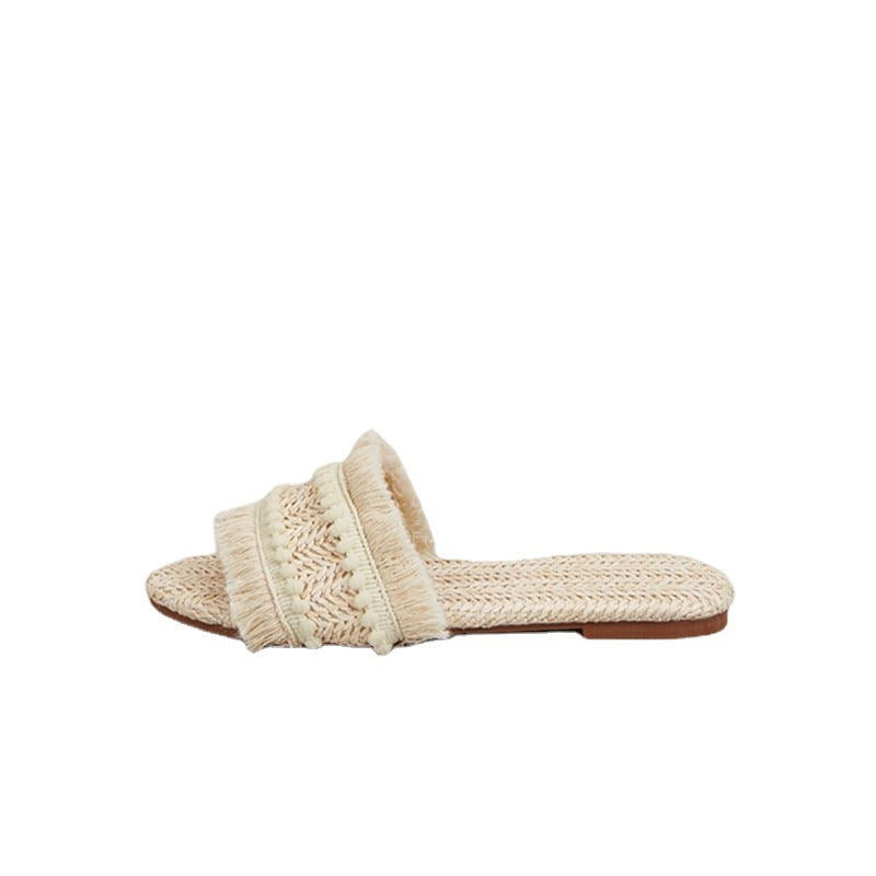 Summer new flat tassel outerwear women's sandals LD431