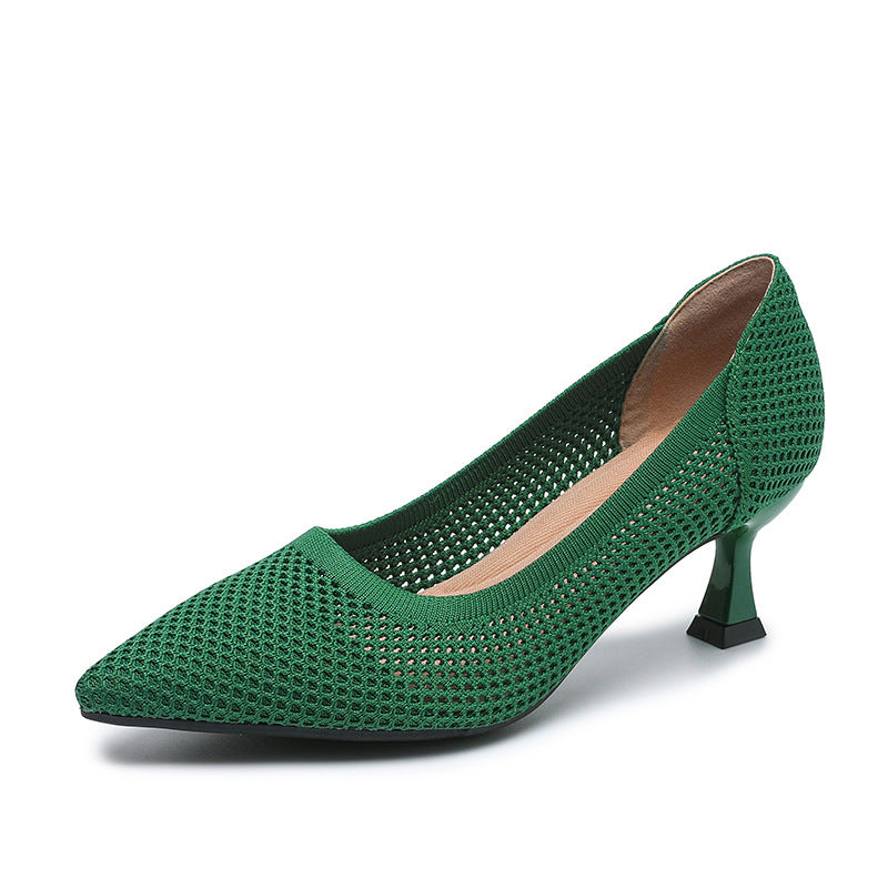 Multicolor hollow sandals summer comfortable flying woven fashionable breathable high heels V137