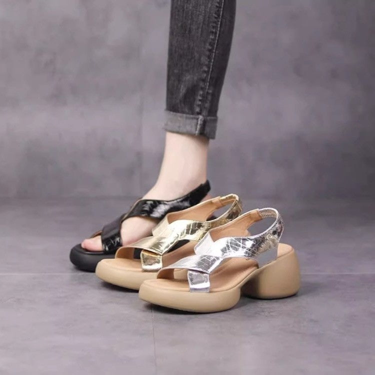 2024 Summer New Round Toe Thick Bottom High-end Sandals CH795
