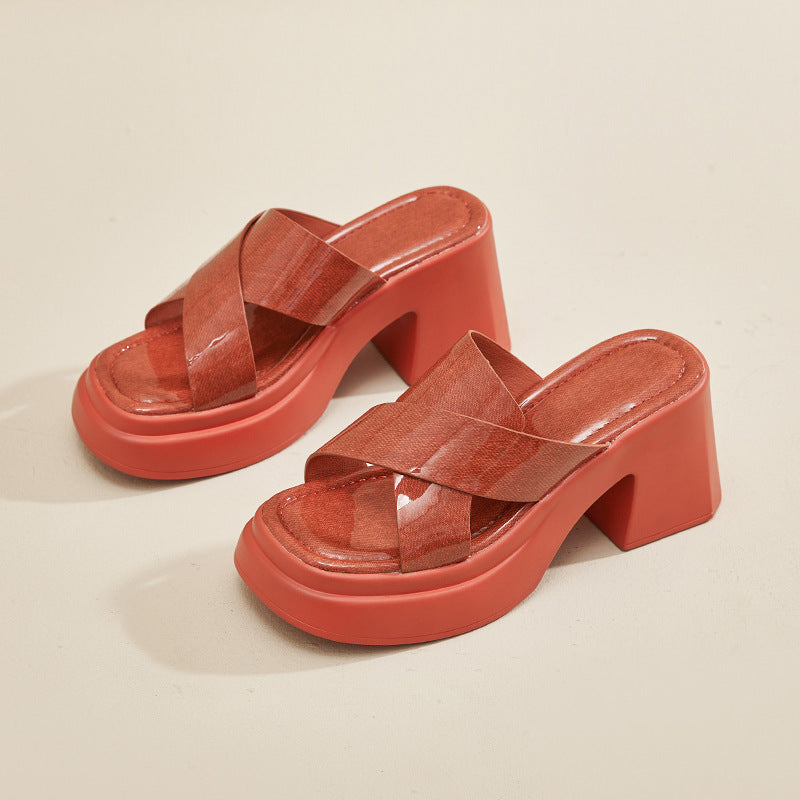 2024 new high-heeled sandals are versatile and fashionable FD235