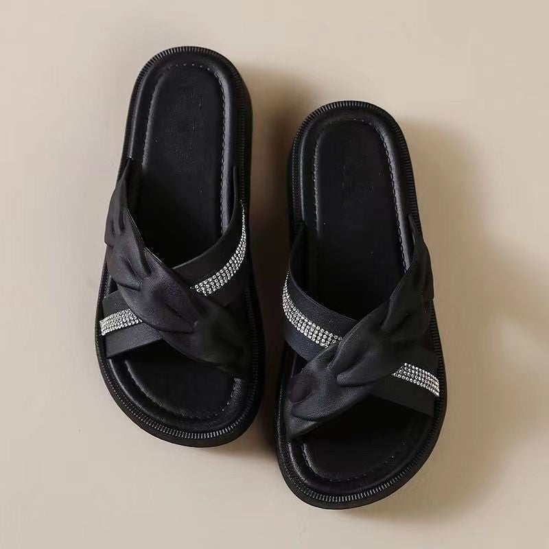 New Fashion Cross Strap Rhinestone Sandals LD453-LD454