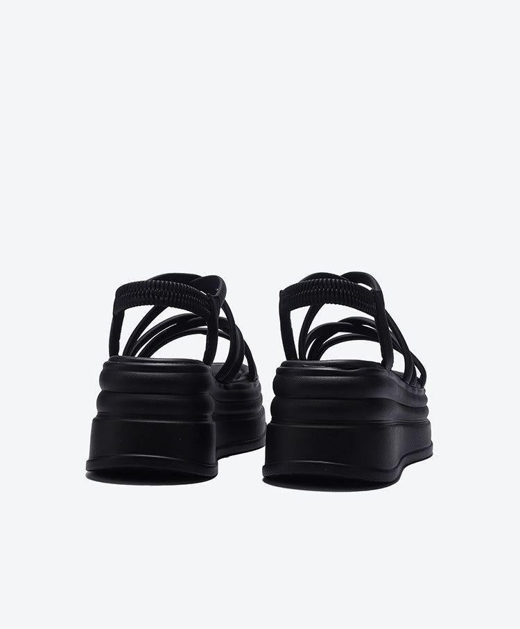 2024 new summer thick-soled sports high-end cross-strap summer fashion women's shoes H148