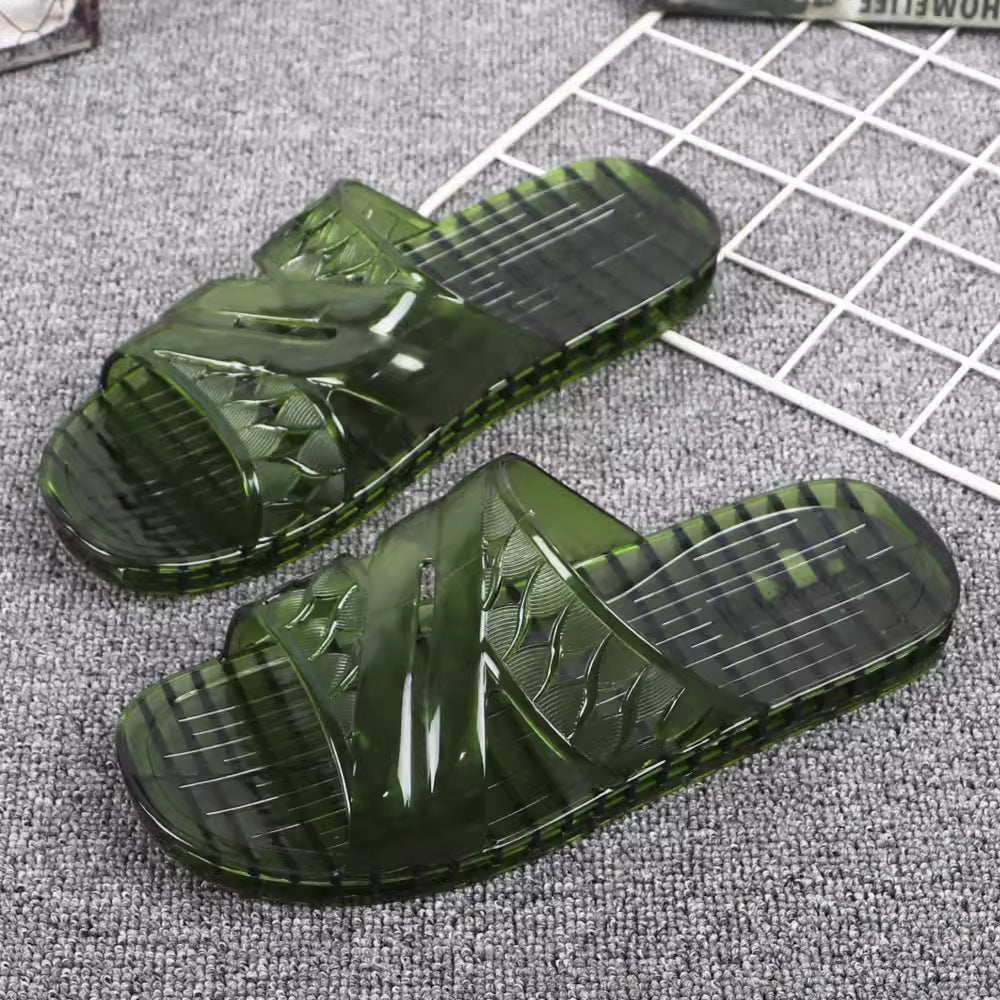 Transparent casual slippers soft sole sandals for outer wear Di569