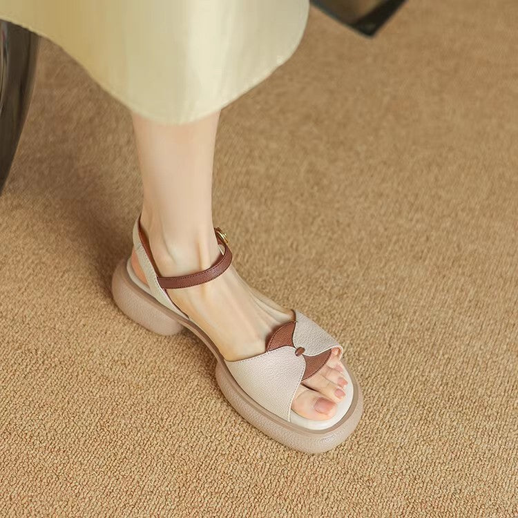 2024 summer new casual simple platform thick-soled open-toed Roman women's shoes LD437