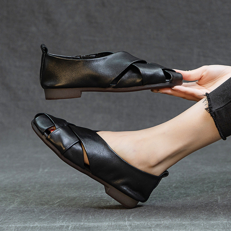 New style flat heel soft sole soft surface hollow simple women's shoes PR053
