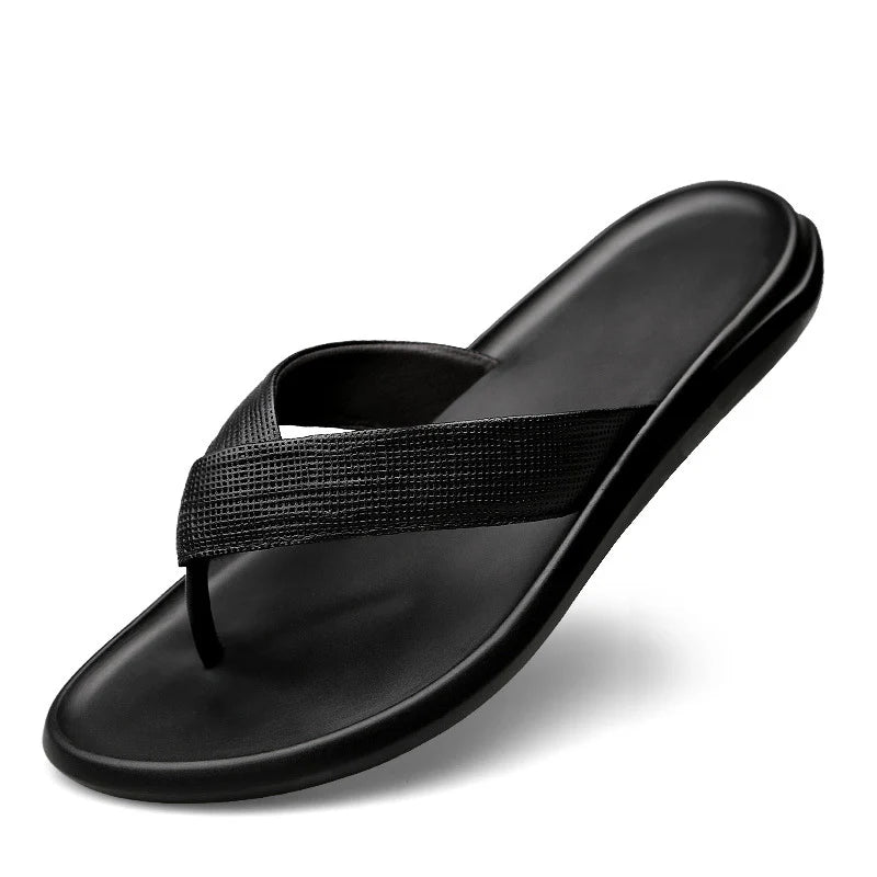 First layer cowhide flip-flops summer men's beach sandals DG061