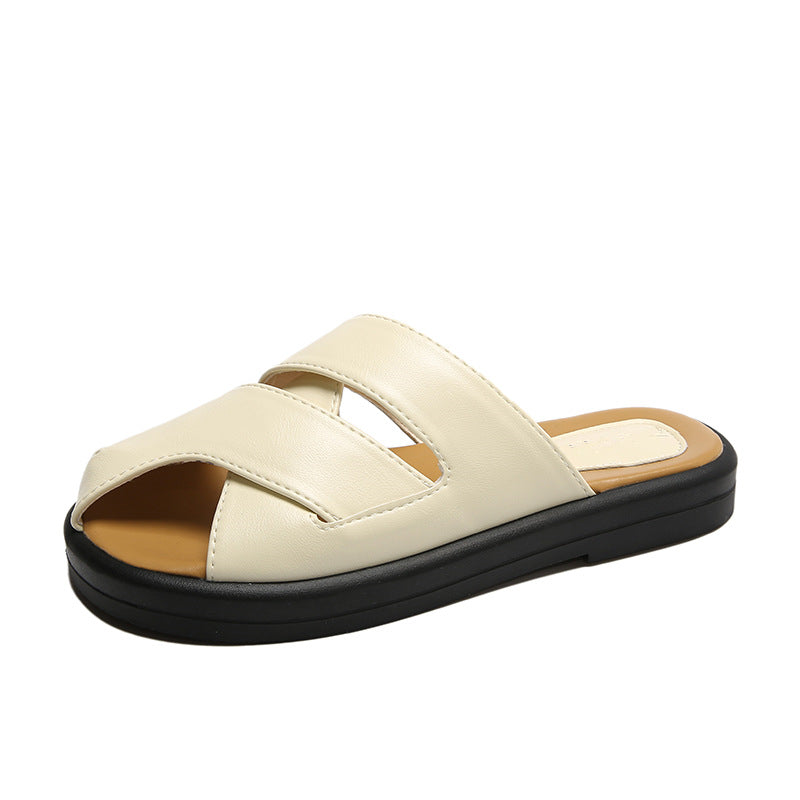 High quality slippers for women to wear outside beach flat sandals H124