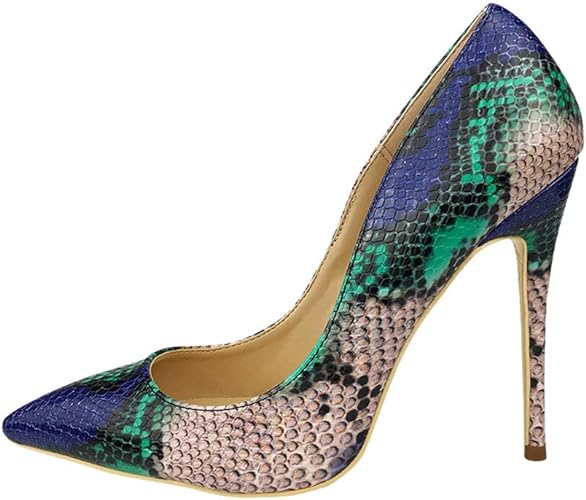 Snake Printing Women High Heels Fashion Party Wedding Sexy Pumps Shoes LD013