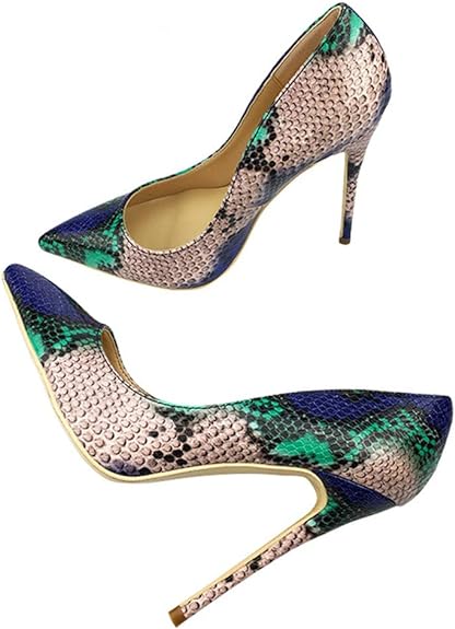 Snake Printing Women High Heels Fashion Party Wedding Sexy Pumps Shoes LD013