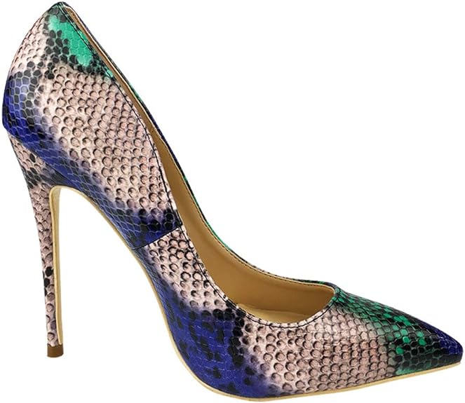 Snake Printing Women High Heels Fashion Party Wedding Sexy Pumps Shoes LD013