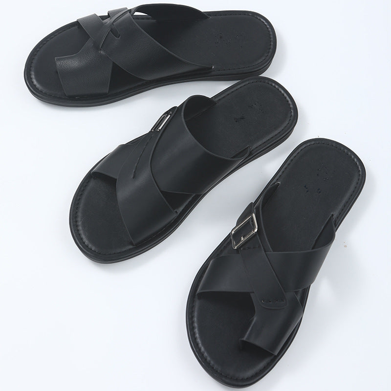 2024 New Slippers Summer Soft Sole Fashion Open Toe Men's Casual Shoes LD272