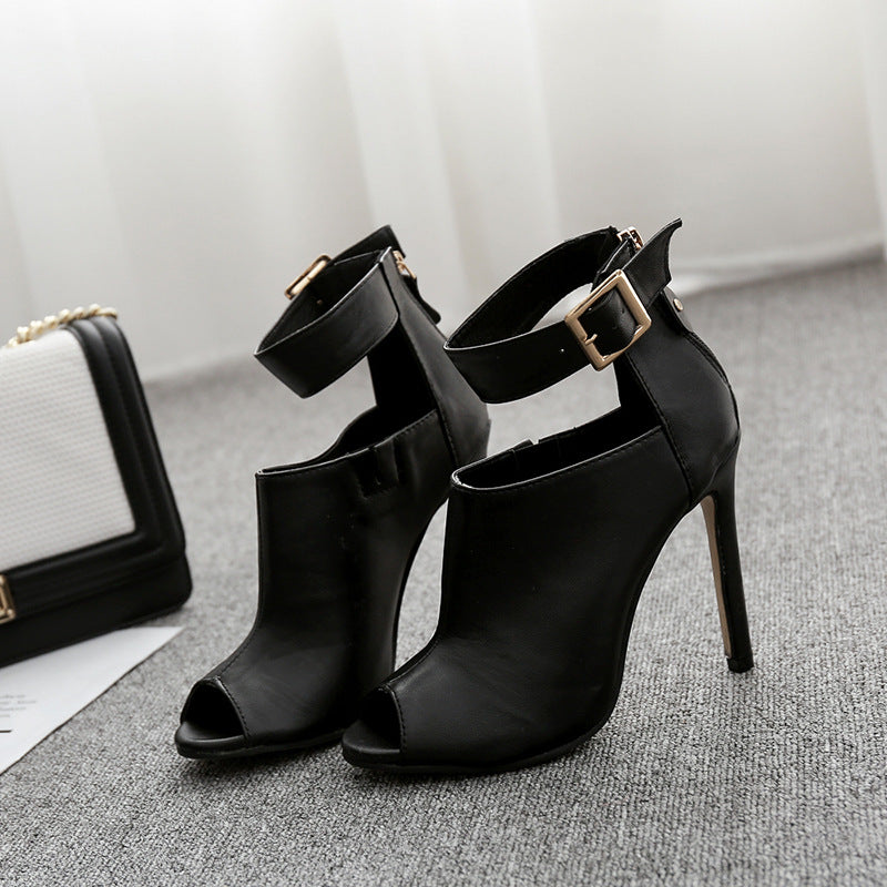 Women's Shoes Stiletto Fish Mouth High Top Large Size Summer High Heel Sandals CH499