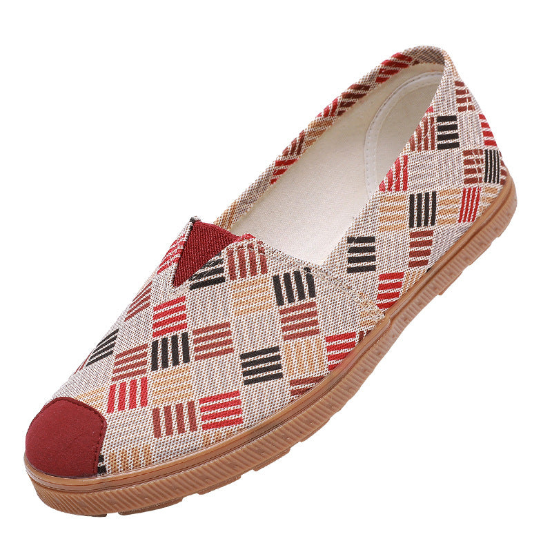 Flat shoes cloth shoes women's shoes soft sole slip-on casual shoes LD028