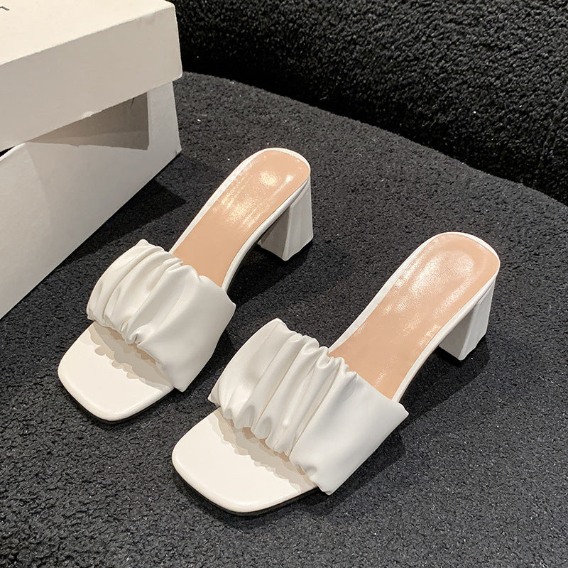 2024 new fashion flip flops high heel sandals V108
