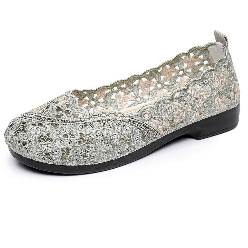 Summer breathable mesh hollow casual comfortable flat shoes Di526