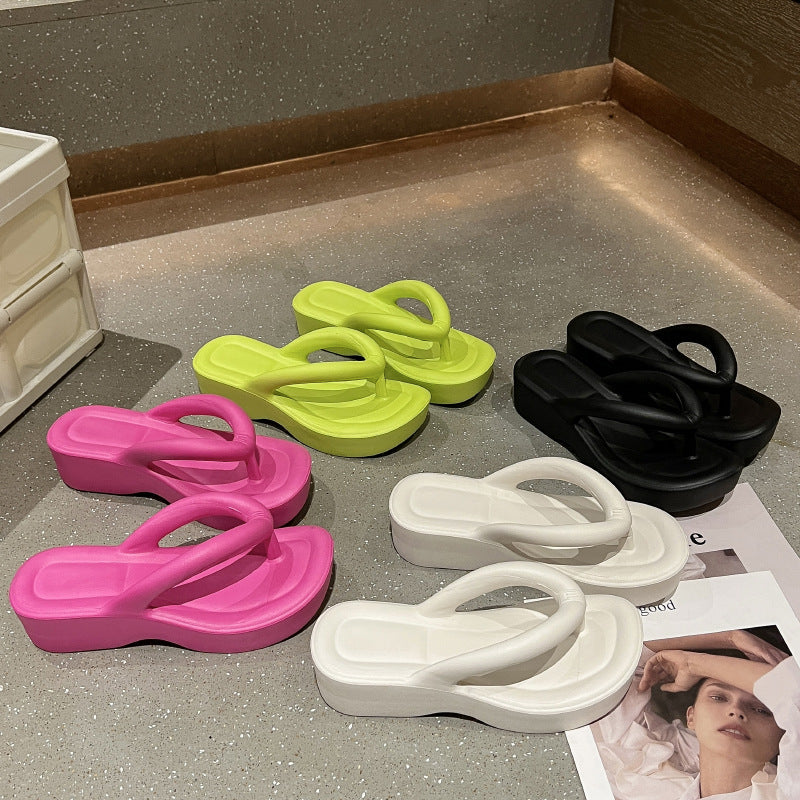 Summer new style flip flops solid color light and simple beach sandals Di516