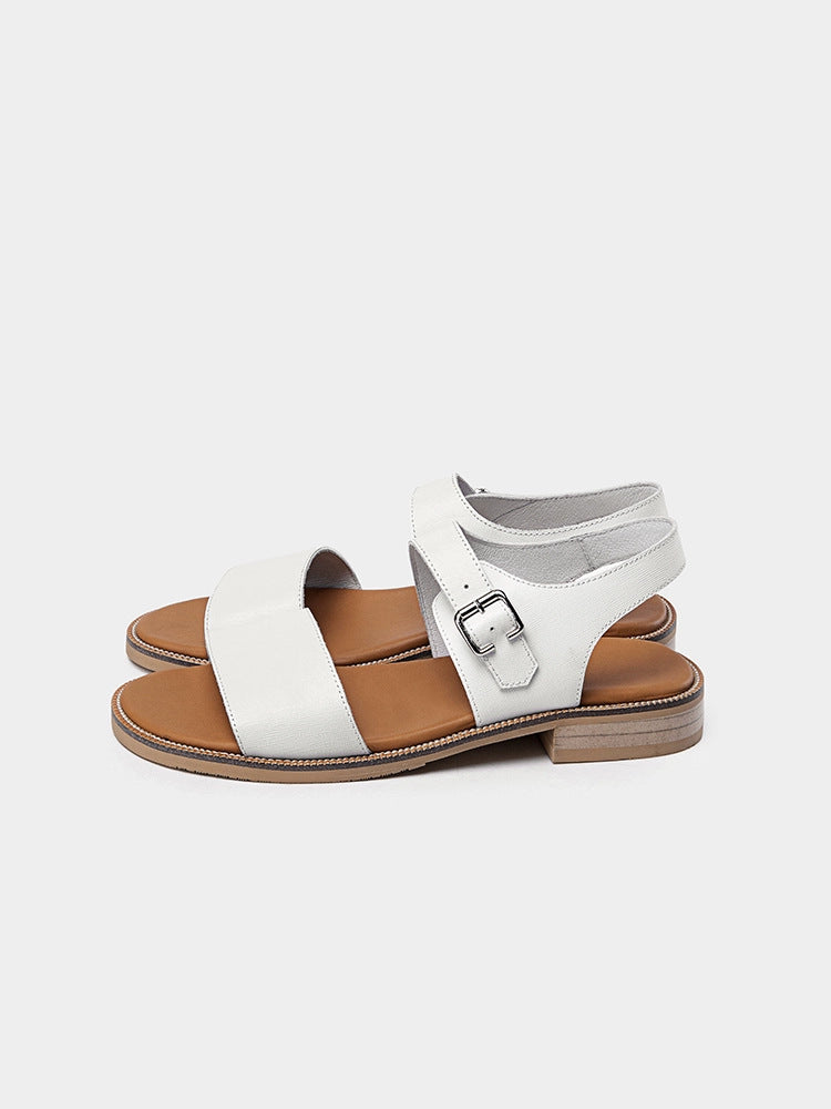 Simple genuine leather summer sandals slippers non-slip beach shoes LD300