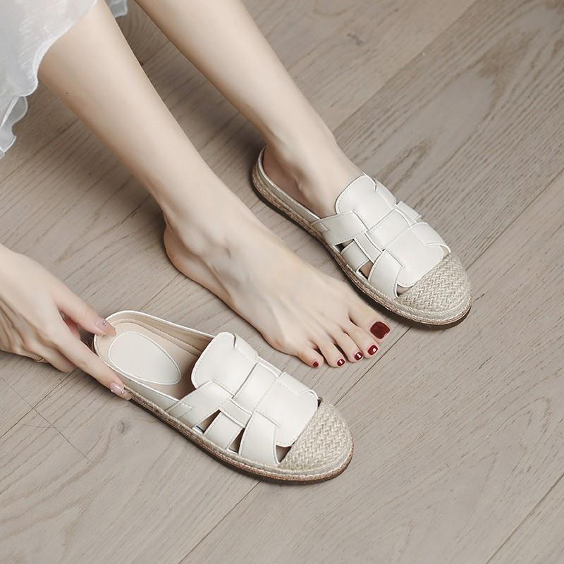 2024 New Style Braided Hollow Sandals Summer Baotou Slippers G580