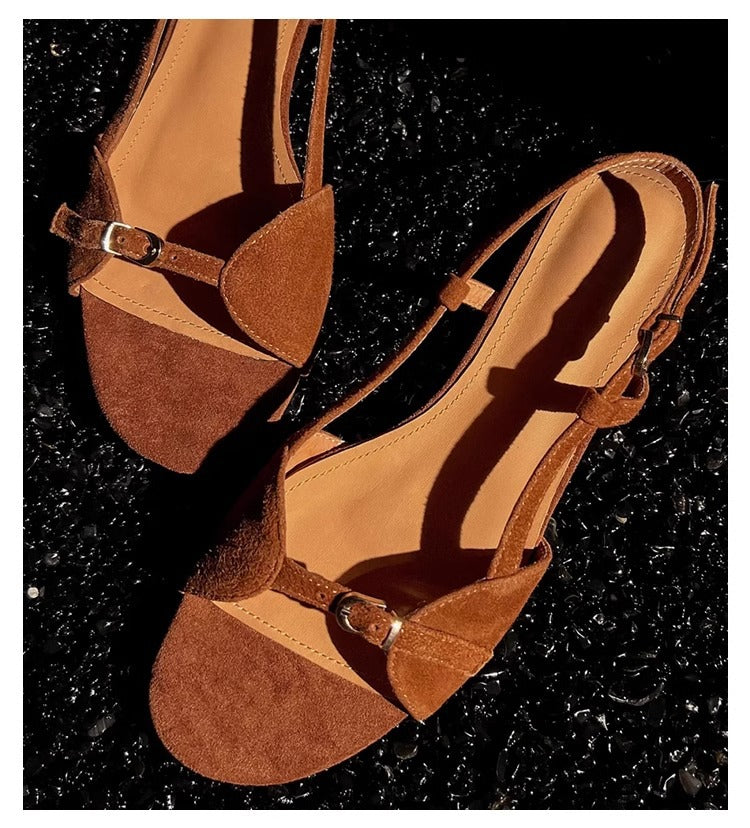 Designer open-toe casual style one-strap flat sandals G085