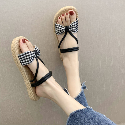 Summer new slippers for women to wear as outdoor shoes, small fresh flat sandals FD231