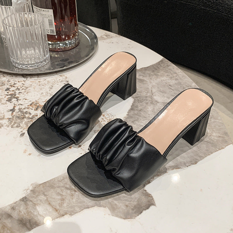 2024 new fashion flip flops high heel sandals V108