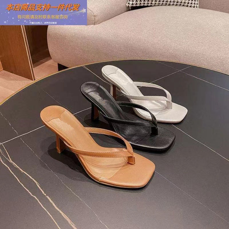 Fashionable and versatile high-heeled flip-flops LD180