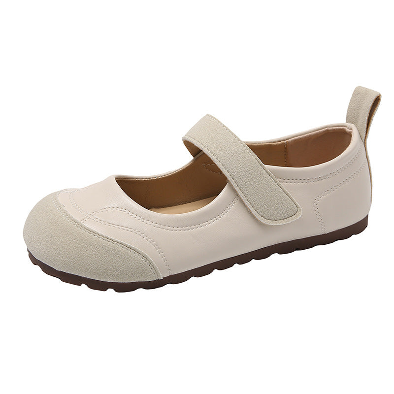 2024 summer new style shallow mouth moccasins Velcro flat shoes TF003