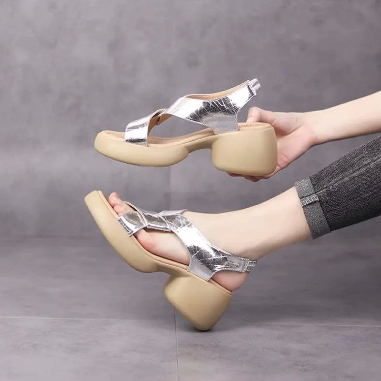 2024 Summer New Round Toe Thick Bottom High-end Sandals CH795