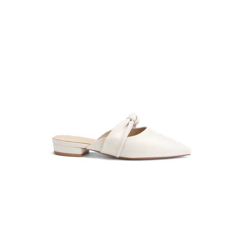 2024 pointed flat sandals French summer half-slippers CH732