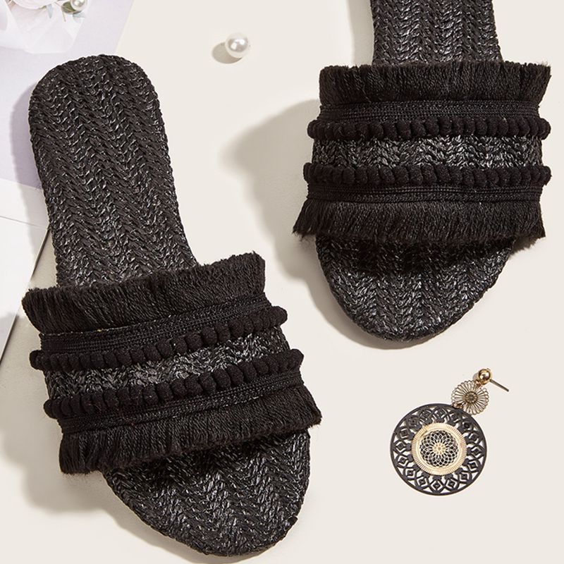 Summer new flat tassel outerwear women's sandals LD431