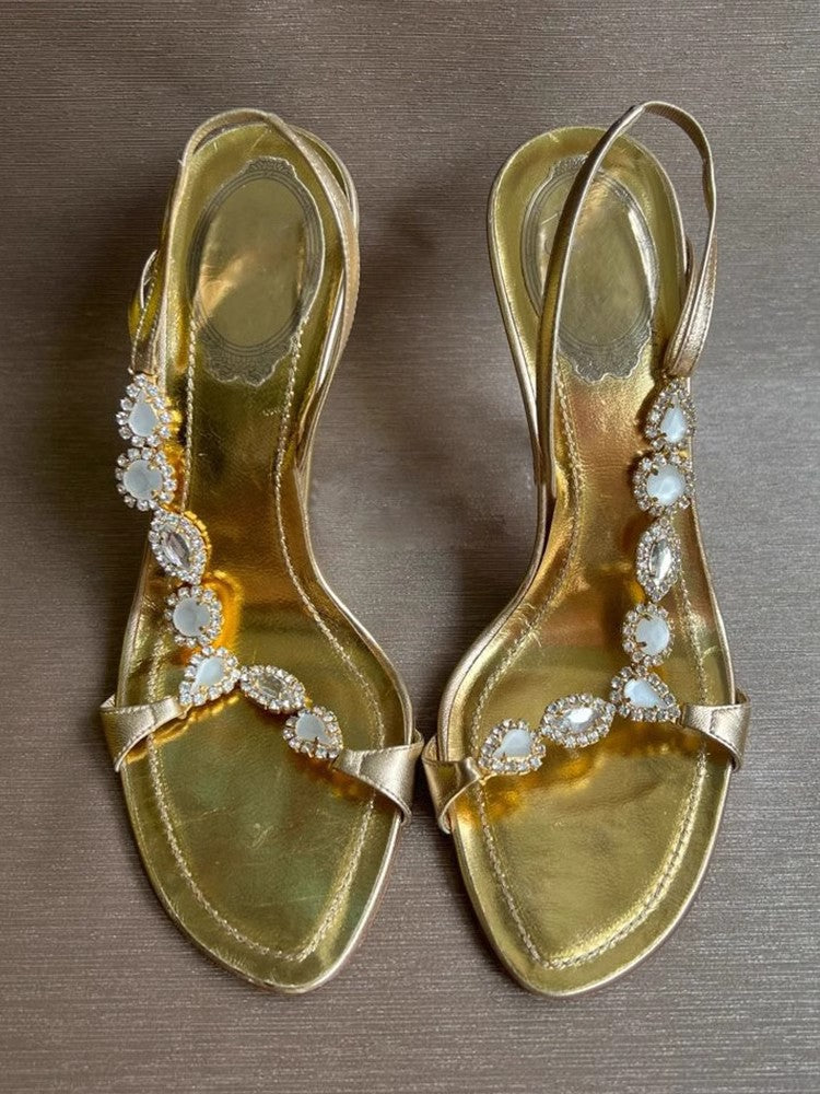 2024 new rhinestone design high fashion stiletto sandals GDB014