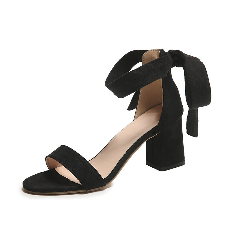 2024 Summer Bow Tie Strap Fashion High Heel Sandals LY1116