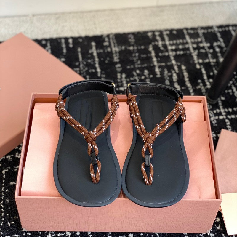 2024 new casual beach flat sandals LD002