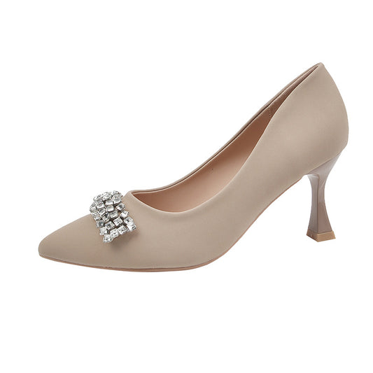 French style women's high heel stiletto shallow rhinestone shoes high quality shoes CH801