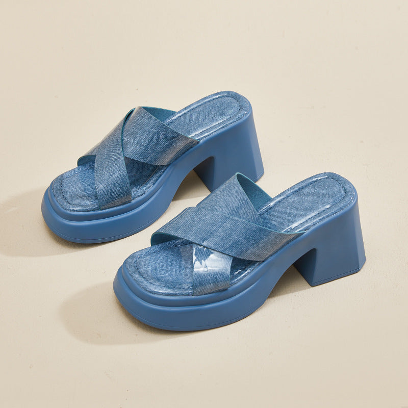 2024 new high-heeled sandals are versatile and fashionable FD235