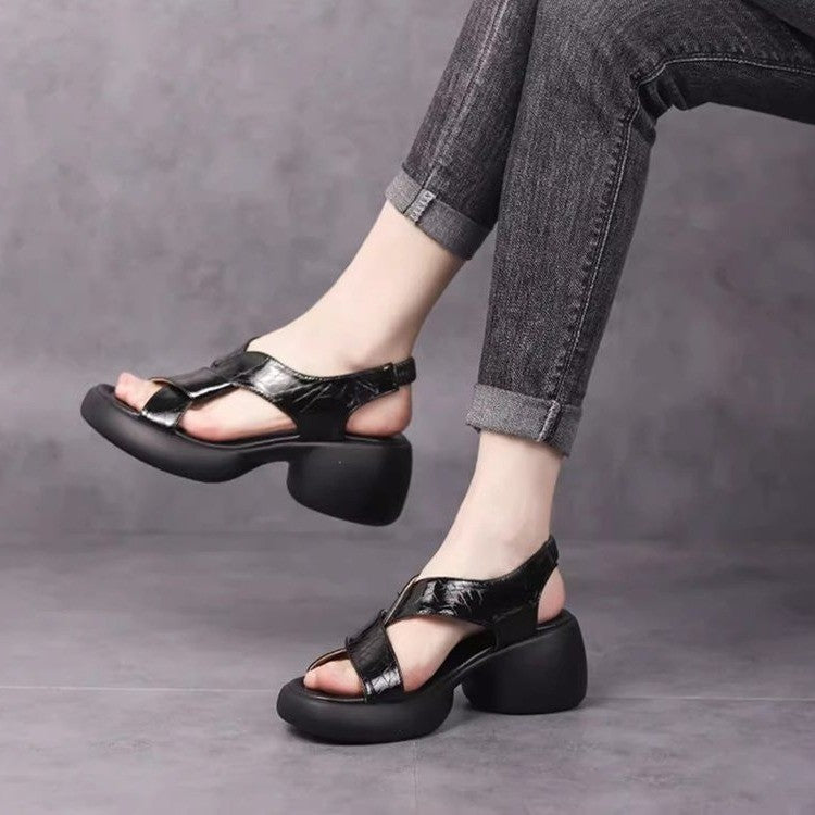 2024 Summer New Round Toe Thick Bottom High-end Sandals CH795