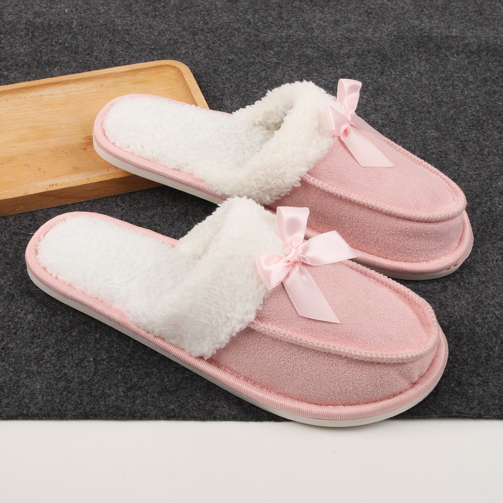 New autumn and winter cotton slippers thick soft bottom fur plush slippers G441