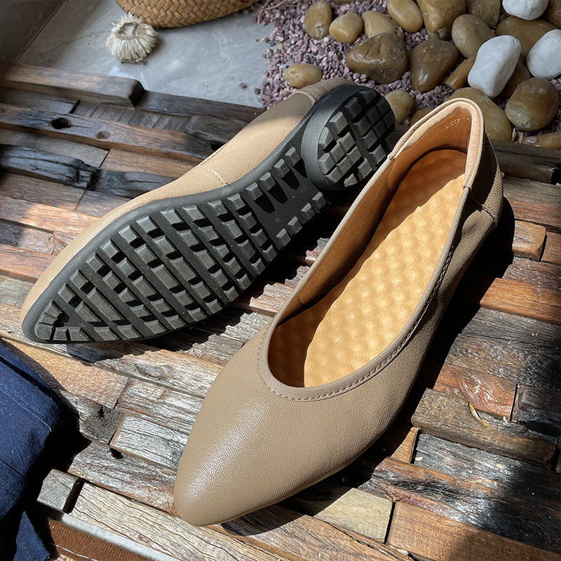 2024 new style genuine leather temperament fashion women's shoes YS104