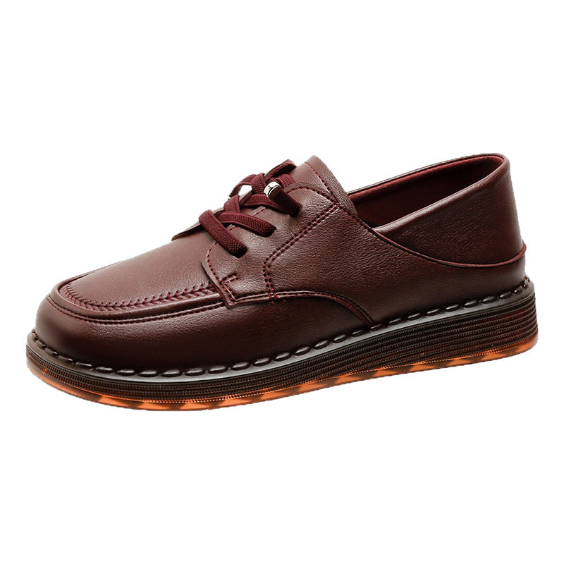 2024 Spring New Low-Heeled Casual Retro Women's Shoes with Cowhide Soles PR121
