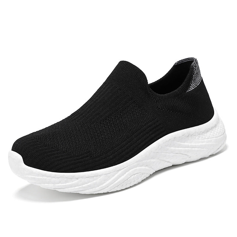 Spring and autumn new men's soft sole lightweight flying woven casual shoes LD225
