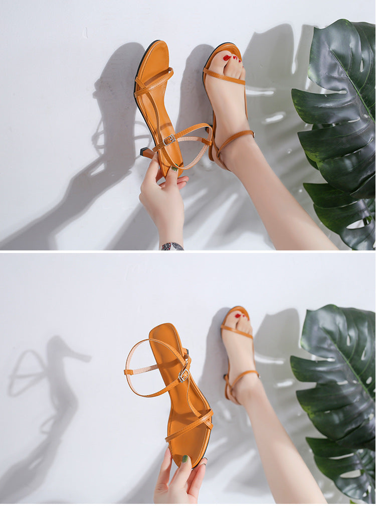 New summer stiletto strap high heels sandals H097