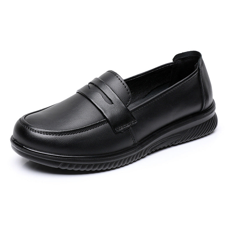 New style casual comfortable versatile round toe soft sole women's leather shoes FD236