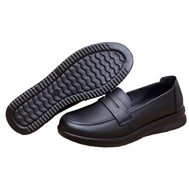 New style casual comfortable versatile round toe soft sole women's leather shoes FD236