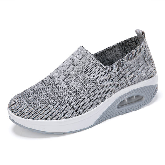 New large size breathable women's shoes height increase thick bottom sports casual shoes Ba075