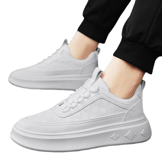 Summer casual white sneakers for men breathable wear-resistant non-slip thick-soled sports shoes LD385