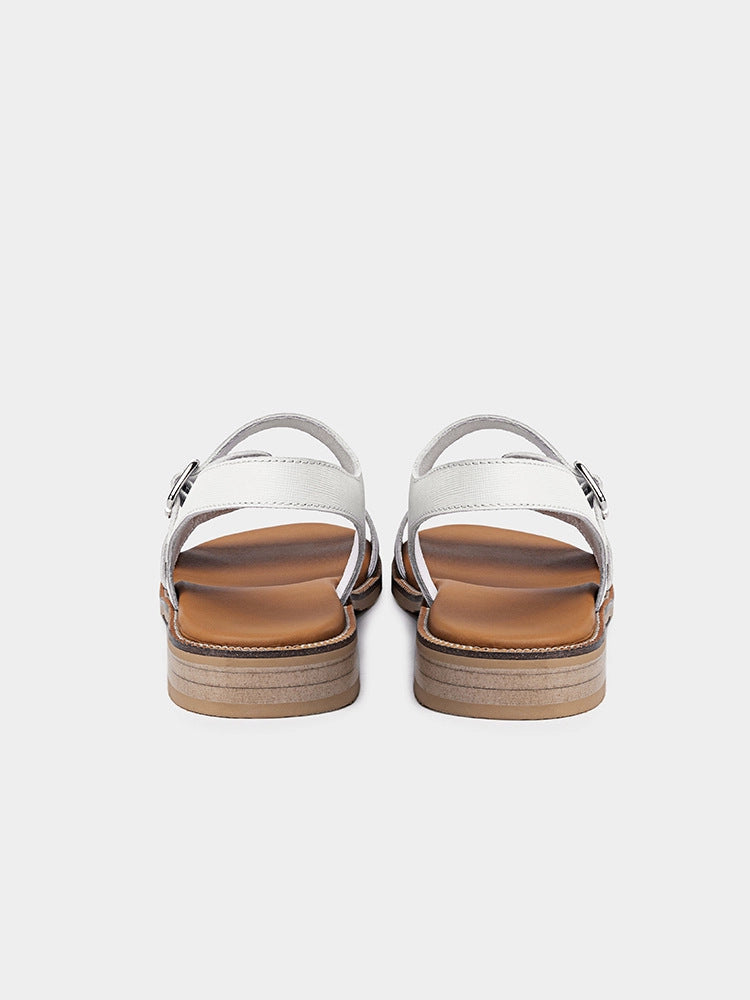 Simple genuine leather summer sandals slippers non-slip beach shoes LD300