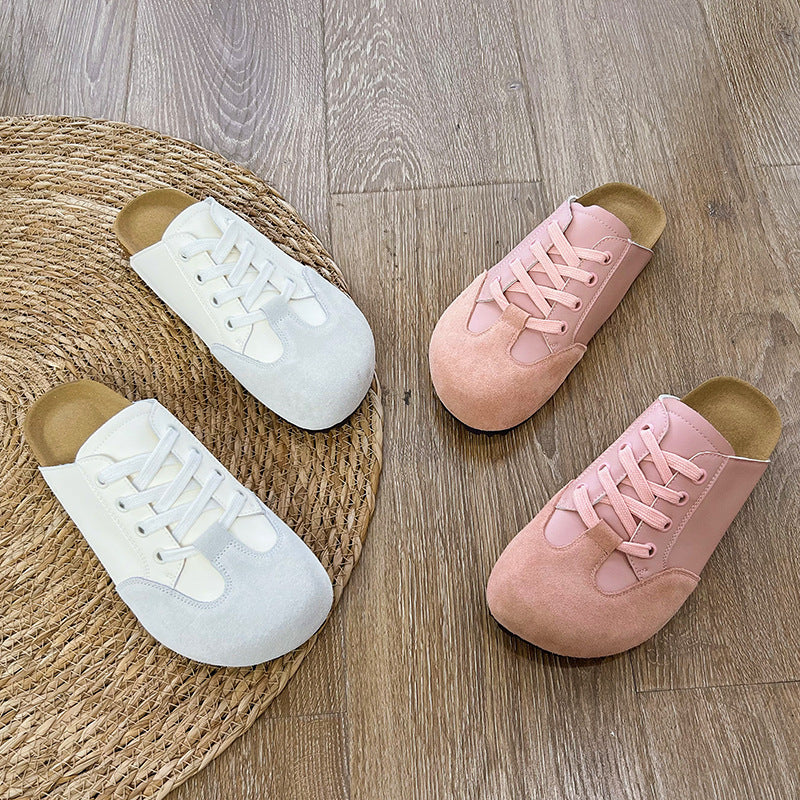 2024 summer new style fashionable casual versatile flat leather slippers LY951