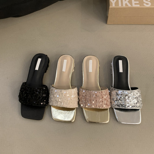 2024 New Sequined Shiny Sandals LY1073