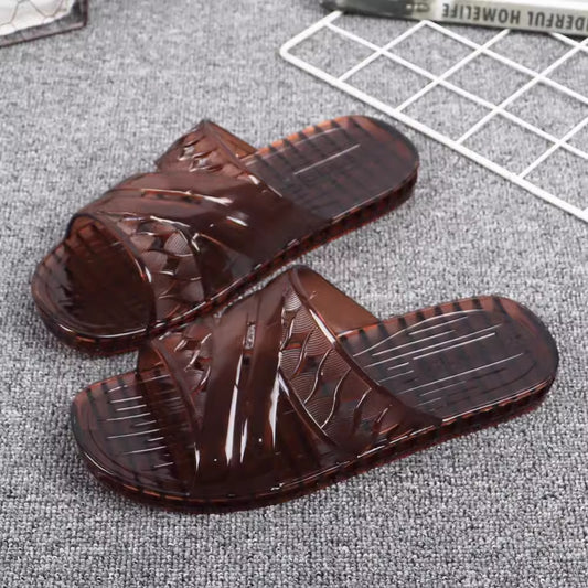 Transparent casual slippers soft sole sandals for outer wear Di569
